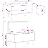  Klupa za odlaganje s jastučićem Drvo hrasta 82 x 42 x 46 cm | shoptok.hr