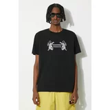 Maharishi Pamučna majica Double Tigers Miltype T-Shirt za muškarce, boja: crna, s tiskom, 1305.BLACK