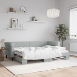  Dnevni krevet na razvlačenje svjetlosivi 80 x 200 cm baršunasti | shoptok.hr