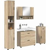  Set namještaja za kupaonicu 5 pcs sonoma hrast 30 x 35 x 192 cm | shoptok.hr