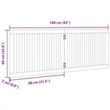 vidaXL Vrata za pse s 2 panela sklopiva crna 160 cm od drva topole | shoptok.hr
