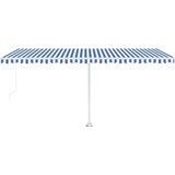  Samostojeća tenda na ručno uvlačenje 500 x 350 cm plavo-bijela | shoptok.hr