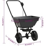  Ročni posipalec soli PVC in jeklo 80x46x75 cm 15 L - - Bela - 6.4 - 2025--TOPSELLER | Shoptok.si