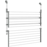  balkonsko stojalo za sušenje perila 89x25x(60–95) cm aluminij | Shoptok.si