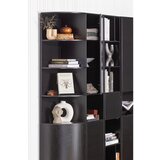 WOOOD Črna modularna knjižna polica iz masivnega bora 266x210 cm Finca – | Shoptok.si