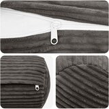  Presvlaka za jastuk 6 pcs HEERLEN Tamnosiva Ø 15 x 40 cm Kord | shoptok.hr