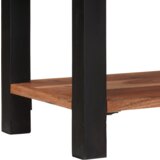 vidaXL Knjižna omara Rjava, Črna 50 x 30 x 110 cm Masiven les akacije | Shoptok.si