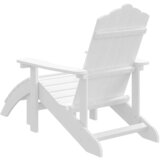  Vrtna stolica Adirondack s osloncem za noge HDPE bijela | shoptok.hr
