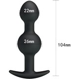 Pretty Love unutarnji kuglični analni dildo (crni) | shoptok.hr