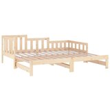  Dnevni ležaj na izvlačenje 2x (80 x 200) cm od masivne borovine | shoptok.hr