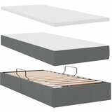  LED krevet za pohranu s madracem Tamnosiva 90 x 190 cm Tkanina | shoptok.hr