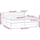  Krevet s oprugama i madracem crni 200x200 cm od tkanine | shoptok.hr