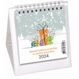  Koledar namizni piramida bel 10x11 2024 PROMOCIJA | Shoptok.si