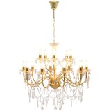 x Luster s 2 razine zlatni 15 žarulja E14 | shoptok.hr