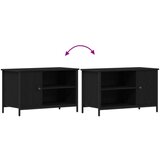TV omarica Črna Oreh 80x40x50 cm Izdelano iz lesa in Jekla, (22012307) | Shoptok.si