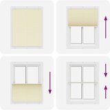 vidaXL Plisirana žaluzija Cream 105x100 cm Širina tkanine 104,4 cm | Shoptok.si