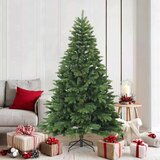 vidaXL Umjetno božićno drvce s nogom Zelena 180 cm PVC, PE i čelik | shoptok.hr