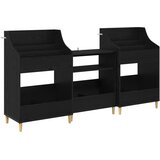  Set medijskih polica 3 kom. Crni hrast 212 x 46 x 112 cm | shoptok.hr