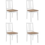  276409 5 Piece Dining Set MDF White (247625+247635) | shoptok.hr