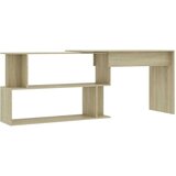  Kutni radni stol boja hrasta 200x50x76 cm od konstruiranog drva | shoptok.hr