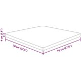  Četvrtasta stolna ploča tamnosmeđa 70x70x4 cm tretirani hrast | shoptok.hr