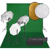 vidaXL komplet za foto studio z lučmi, ozadjem in odbojnikom | Shoptok.si