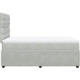 Box spring krevet s madracem svjetlosivi 120x200 cm baršunasti | shoptok.hr