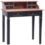  Pisaći stol s ladicama 90 x 50 x 101 cm masivno drvo mahagonija | shoptok.hr