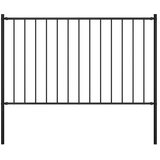 vidaXL Panel za ogradu sa stupovima čelični 1 7 x 1 25 m crni | shoptok.hr