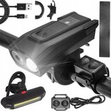 VERK_GROUP Set akumulatorske T6 LED kolesarske svetilke 4000mAh + hupa vodoodporna, (20404496) | Shoptok.si