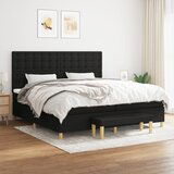  The Living Store Box spring postelja z vzmetnico črn 200x200 cm blago - Box Spring Postelja, (21501613) | Shoptok.si
