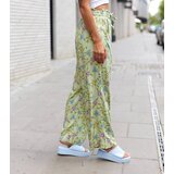 Gemre Green wide pants with flowers Vertemate | Shoptok.si