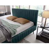 ELTAP Modrozelena oblazinjena zakonska postelja s prostorom za shranjevanje z letvenim dnom 180x200 cm Plissa – | Shoptok.si