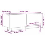 TV ormar Crni hrast 100 x 35 x 40 cm Konstruirano drvo | Eponuda.com
