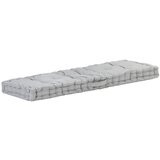 vidaXL Talna sedežna blazina za paleto bombaž 120x40x7 cm siva | Shoptok.si
