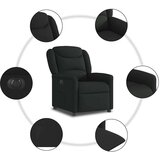 vidaXL Električni naslanjač črno blago | Shoptok.si