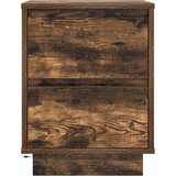  Noćni ormarić s LED svjetlima boja dimljenog hrasta 38x34x50 cm | shoptok.hr
