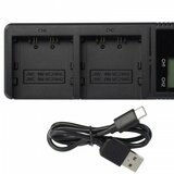  Polnilec za baterijo JVC BN-VC296G / BN-VC298G / BN-VC264G, dvojni, USB-C | Shoptok.si