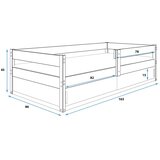  dječji krevet Hugo s kliznom ladicom - 160*80 cm - bijeli | shoptok.hr