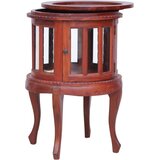  Omarica z vitrino rjava 50x50x76 cm trden mahagonij | Shoptok.si