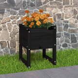 vidaXL Sadilica crna 40 x 40 x 52,5 cm od masivne borovine cijene
