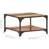  Stolić za kavu 60 x 60 x 35 cm od masivnog obnovljenog drva | shoptok.hr