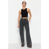 Trendyol Anthracite High Waist Wide Leg Jeans | Shoptok.si