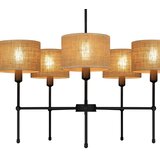  Luster na šipci MADELA 5xE14/40W/230V juta/crna | Eponuda.com
