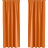 vidaXL Zavjese 2 pcs Svijetla narančasta 225 x 140 cm Poliester | shoptok.hr