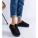 Gemre Black women's platform slippers with a buckle Armitage | Shoptok.si