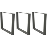  Noge jedilne mize V-oblika 3 kosi Antracit 100x(72-73,3) cm | Shoptok.si