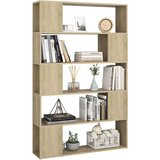 vidaXL ormarić za knjige / pregrada boja hrasta 100x24x155 cm iverica | shoptok.hr