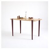Hanah home trpezarijski sto eurotas wooden burgundy | ePonuda.com