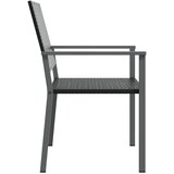  Vrtne stolice 2 kom crne 54 x 62,5 x 89 cm od poliratana | shoptok.hr